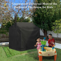 Iceberg Elf black waterproof outdoor playhouse cover with drawstring hem - view 12