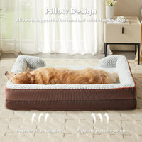 Washable Orthopedic Dog Bed - Coffee / 42"L x 30"W x 7"Th - image 2