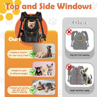 WOYYHO Pet Dog Carrier Backpack - Black 2.0 / Small(2-4.5lbs) - image 2