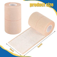 4 Rolls Elastic Tape Adhesive Elastic Tape Self Adhesive Bandage Wrap Flexible Stretch Bandages for Sports Ankle, Knee and Wrist Sprains Animal Pets, 5 Yard (4 Inch in Width)