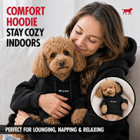Tuff Pupper Dog Hoodie, Premium Quality Insulated Fabric - Black / Medium (25-40 lbs) - image 4