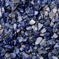 LAIDANLA Rose Quartz Crushed Stone Crystal Chips Bulk - Sodalite / 1 Pound-（0.28"-0.35"）