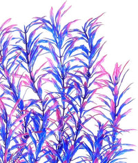 JIHAQUA Aquarium Decor Plastic Plants Extra Large 21 Inches Artificial Fish Tank Plants Tall Fish Tank Decorations (Purple 2pcs)