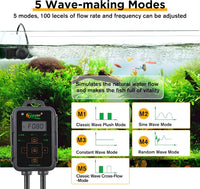 hygger Aquarium Wave Maker - 55W - image 2