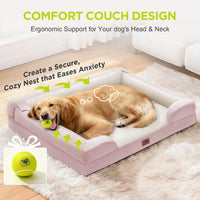 Waterproof Orthopedic Dog Bed for Extra Large Sized Dogs – Essentials for Dogs - X-Large(42"L x 30"W x 9"Th) / Pink - image 4
