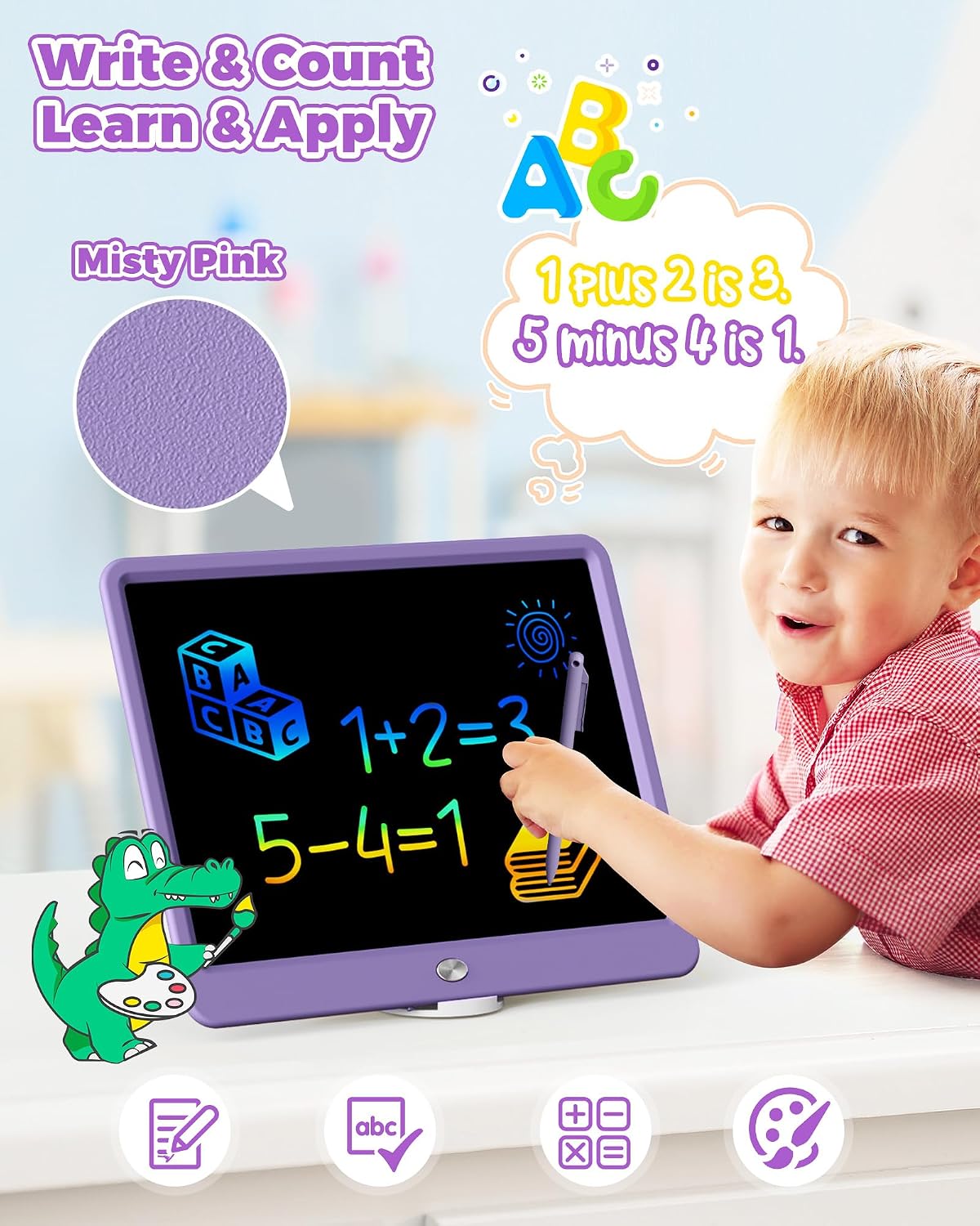 KOKODI 12 Inch LCD Writing Tablet with Anti-Lost Stylus - Purple / 12 inch - image 3
