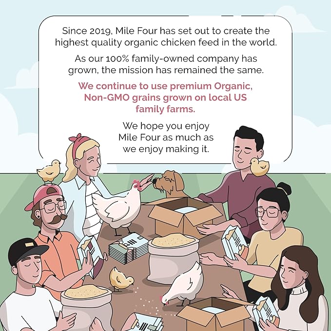 Organic Chicken Feed – Layer Mash, Non-GMO, USA Grown, 16% Protein, Corn-Free, Soy-Free, Non-Medicated Feed for Chickens, 23 lbs