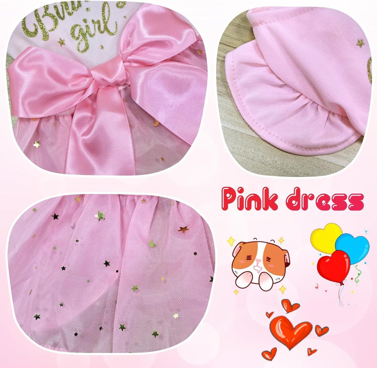 Dog Birthday Dress Tulle with Big Bowknot Princess Dog Cat Birthday - XX-Large - image 4