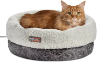 K&H Heated Cat Bed, Thermo-Snuggle Cup Bomber Indoor - Gray / 14 X 18 Inches / Cup Bomber