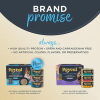 Reveal Natural Wet Cat Food, 24 Count, Grain Free, Limited Ingredient Canned Food for Cats, Chicken Breast with Cheese in Broth, 2.47 oz Cans