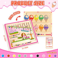 Ice Cream Magnetic Color and Number Maze - 2 in 1-princess & Ice Cream - image 3