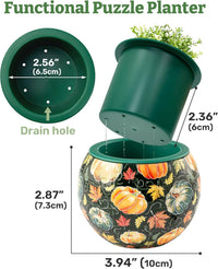 PieceRelax Unique 3D Puzzle Planter, 80 Plastic Pieces [K1101] - Colorful Poppies - image 4