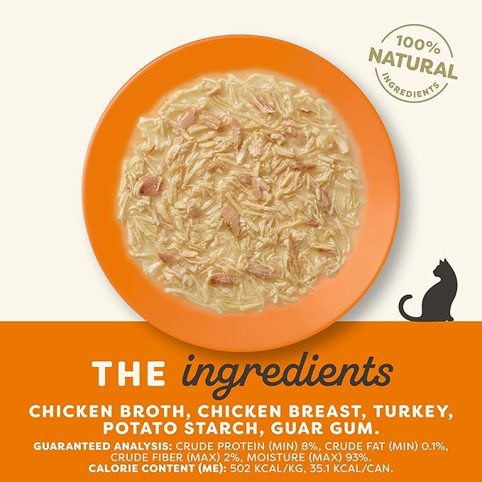 Applaws Natural Wet Cat Food in Gravy, Limited Ingredient Canned Cat Food, Wet Food for Cats with No Artificial Additives, Chicken Breast & Turkey in Gravy (24 x 2.47 oz Cans)