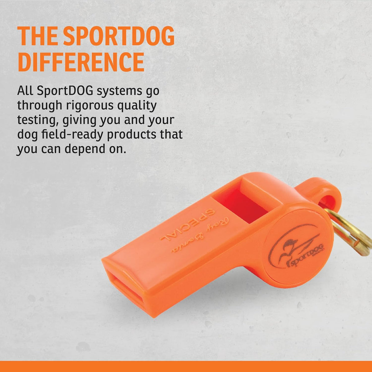 SportDOG Roy Gonia Special Whistle, Orange Without Pea - No Pea - image 4