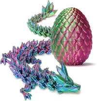 Zobetro 3D Printed Dragon Easter Basket Stuffers Surprise Egg - Yellow&green