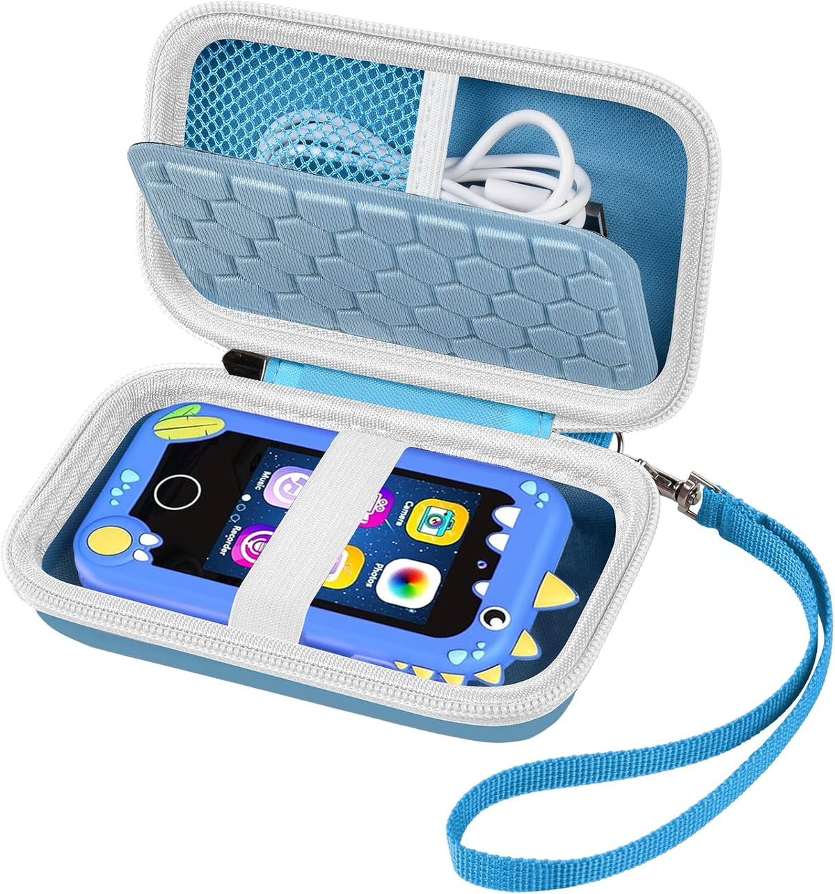 ALKOO kids smartphone case, zip carrying box for kids toy phones and learning cameras - view 2