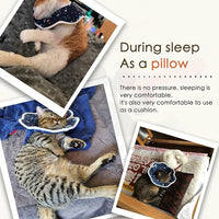 Soft Cat Recovery Collar,Adjustable Cat Cone,Protective Cone Collar After Surgery for Cats (Starry Sky, M)