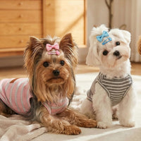 BAOBICUTE 3-pack striped cotton dog shirts, stretchy sleeveless vest - view 2