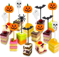Tatuo 50 Pcs Halloween Picks Cupcake Topper, Pumpkin – Fun for Kids & Family