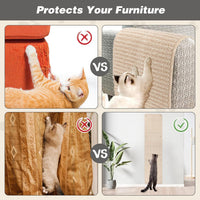 FHTONGE 71x15.8" Thickened Cat Wall Climbing Carpet with 16 Fixed - Oatmeal Color / 71x15.8"(180x40cm) - image 4