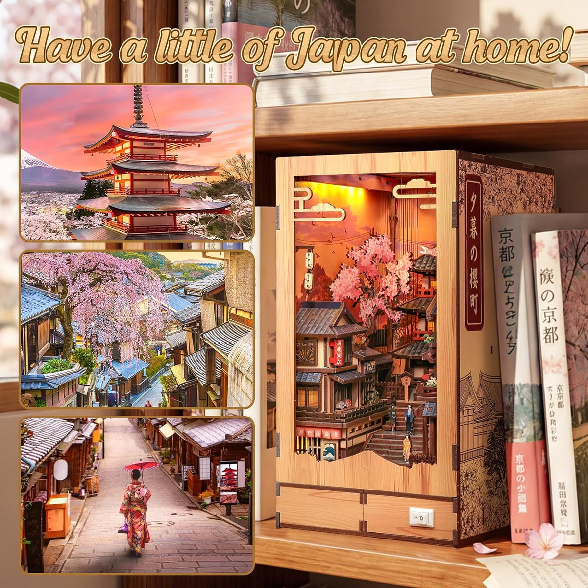 Cutefun Book Nook Kit for Adults - Twilight Sakura Path - image 4