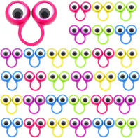 Frienda 30 Pcs Eye Finger Puppets Ring Toys for Kids, 5 Colors – Fun for Kids & Family