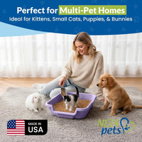 KittyGoHere Senior Cat Litter Box Jumbo Low Entry Open Top - Storybook Lavender / Small - image 3