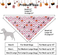 Halloween Dog Bandanas, L - Large / Pink Halloween - image 4