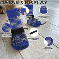 EXPAWLORER Dog Socks for Hot Pavement Summer to Prevent Licking Paws - X-Large / Blue - image 3