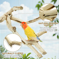 Natural Parrot Perch Bird Stand Pole Wild Grape Stick Paw Grinding - Wood-Finish Grape Stick 1PCS - image 3