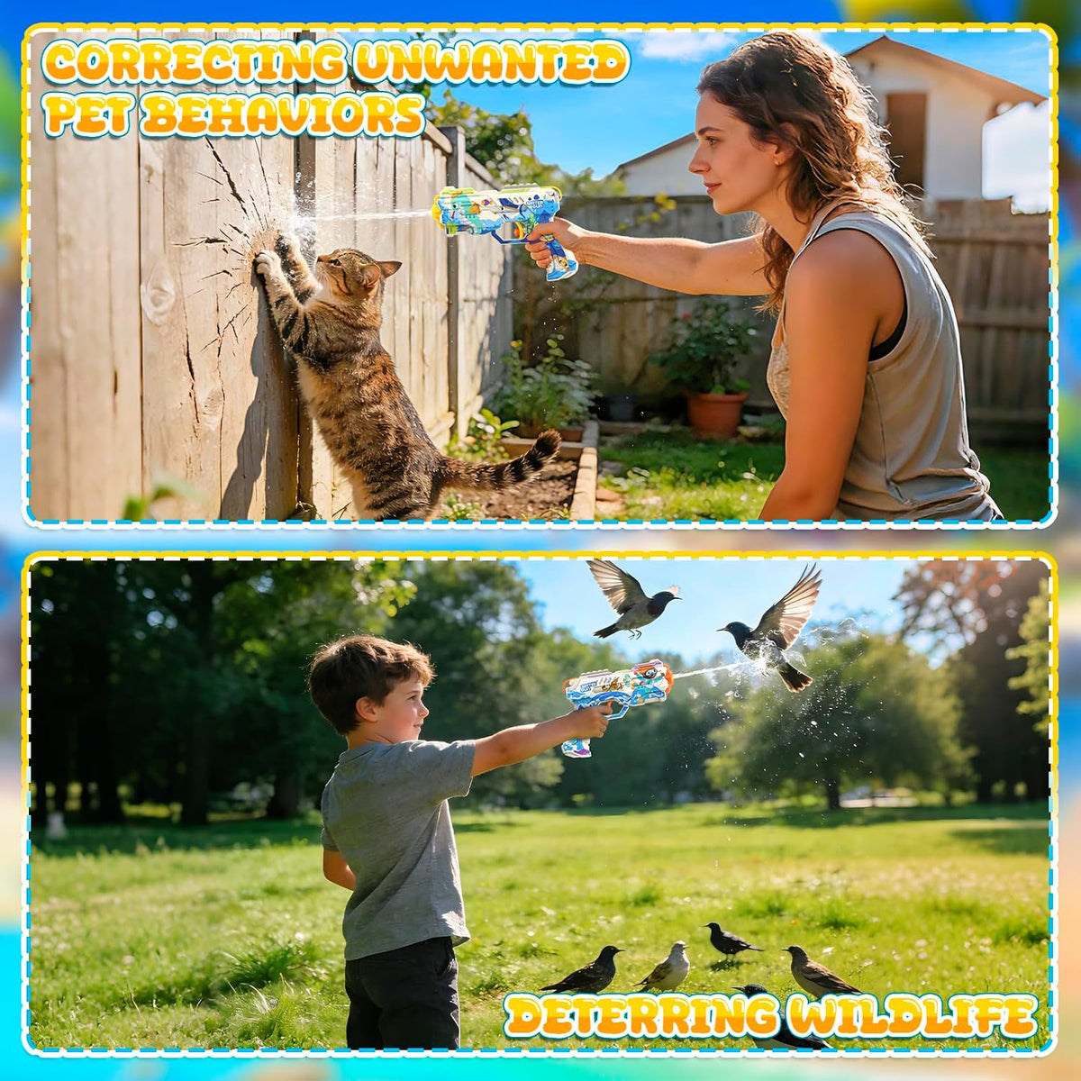 Water Gun Squirter for Kids Squirt Gun 2 Pack – Fun for Kids & Family - 2 Pack: Cute Patten - image 2