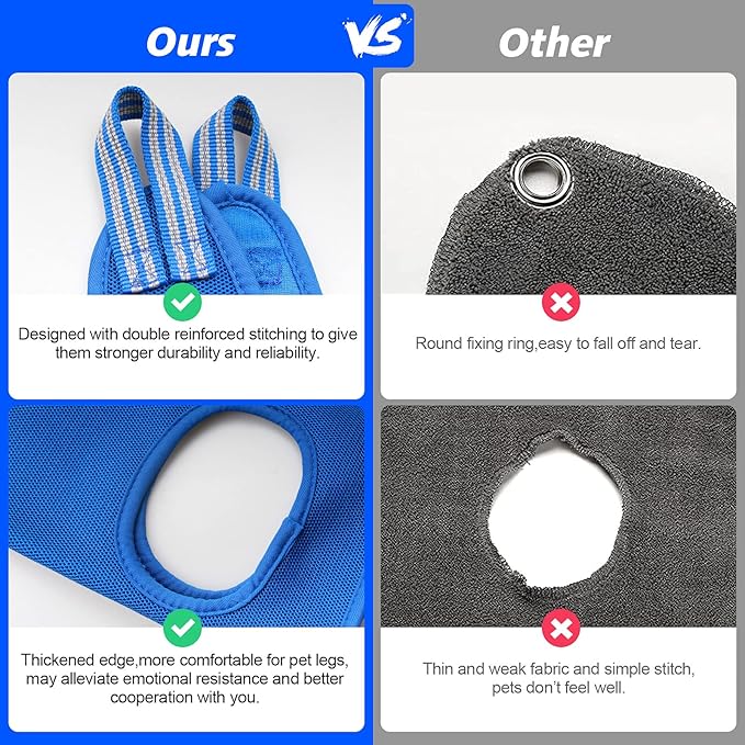 Pet Grooming Hammock Harness for Cats & XS Small Dogs, Dog Sling for Cutting Nails, Dog Hanging Holder Hanger for Nail Trimming with Nail Clippers, Nail File, Scissors
