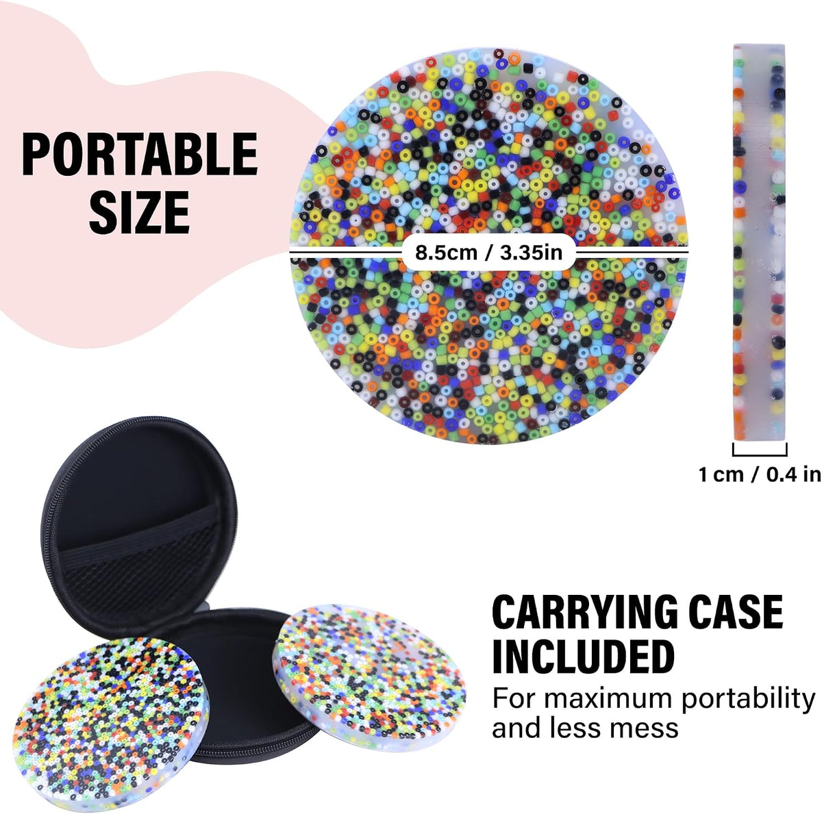 Picky Pad 1 Pack - 1 Count Fidget for Skin Picking with Carrying Case - Trichotillomania Relief - 2 - image 3