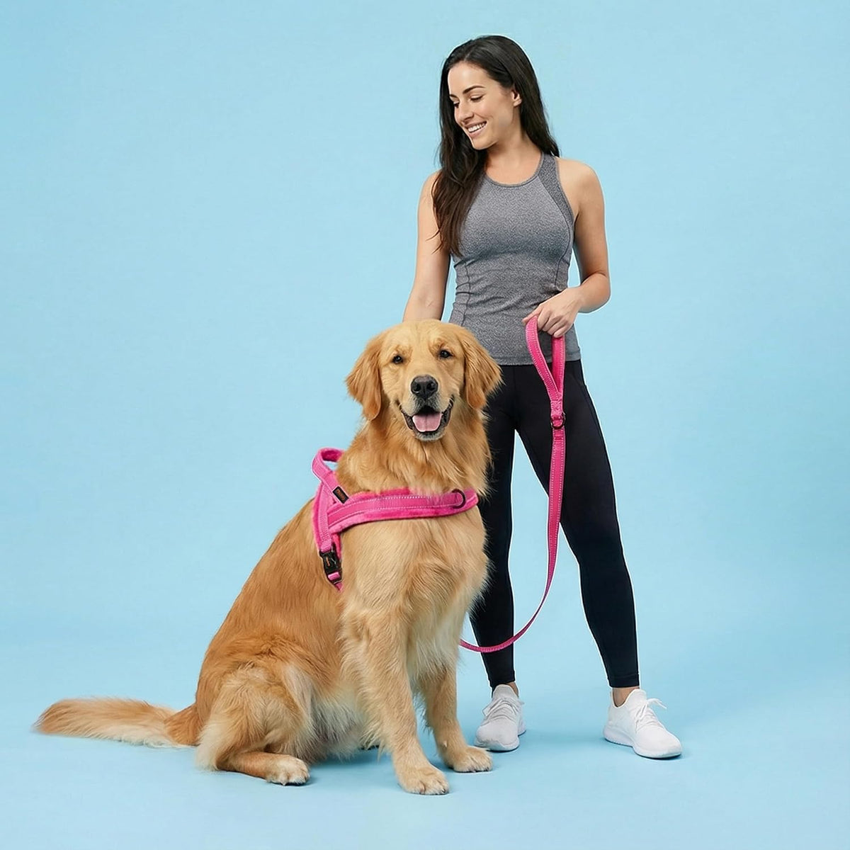 6FT Reflective Dog Leash for Small Medium Dogs, 5/8" Width - Hot Pink / 3/4''x 6 FT - image 2