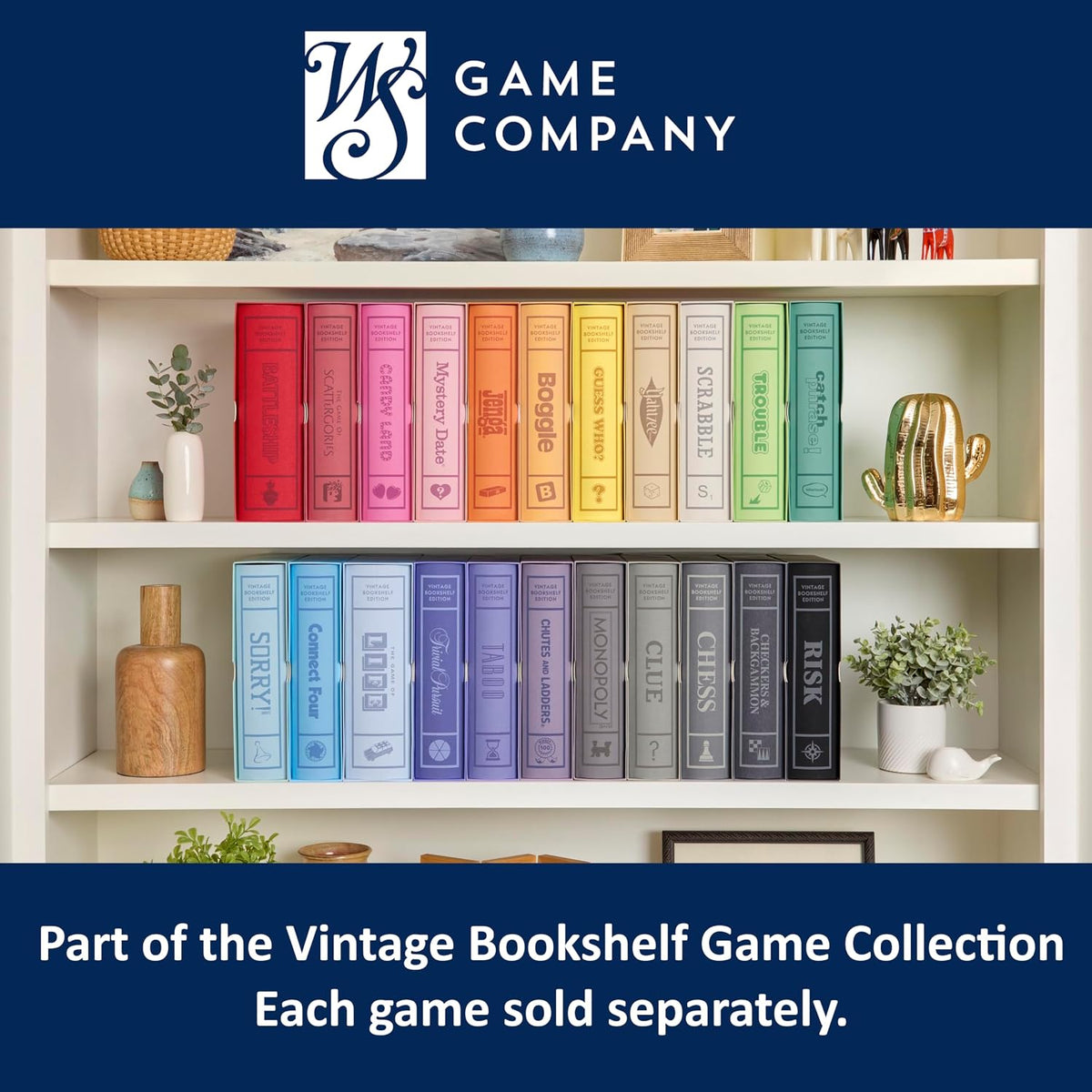 WS Game Company The Game of Life Vintage Bookshelf Edition board game in fabric book case - view 4