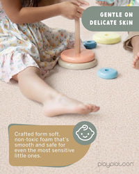 Play Platoon Kids Play Mat, 9 Tile 72x72 Inch - 96"L x 96"W x 0.6"Th / Savanna - image 4
