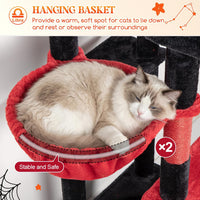 Globlazer Z78 Heavy Duty Cat Tree for 20lbs Large Adult Cats - Black Red / 78 inch - image 4