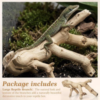Janinka 14-17" Large Reptile Driftwood Branch for Bearded Dragon Gecko - 6-8" - image 3