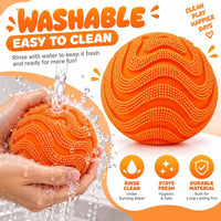 Fuzz Ball Squishy Stress Ball - Orange Ball - image 3