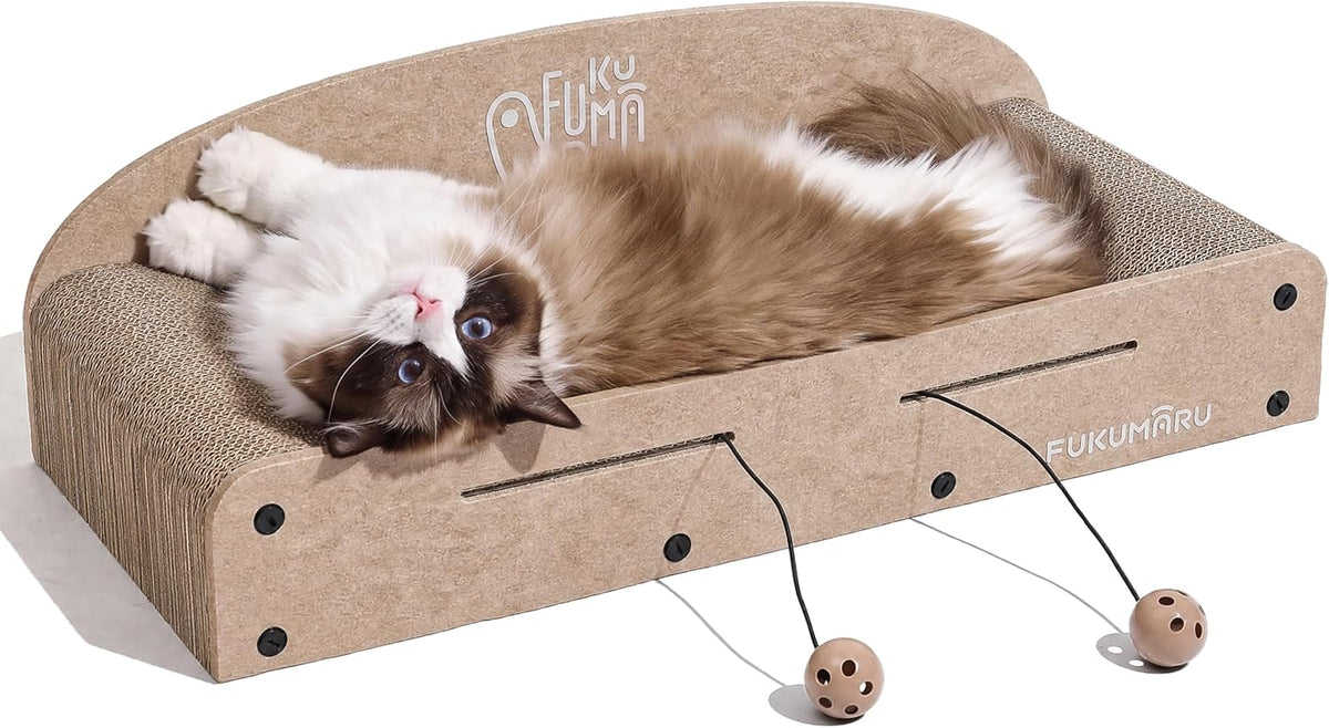 FUKUMARU Large Cat Scratcher Bed - Beige