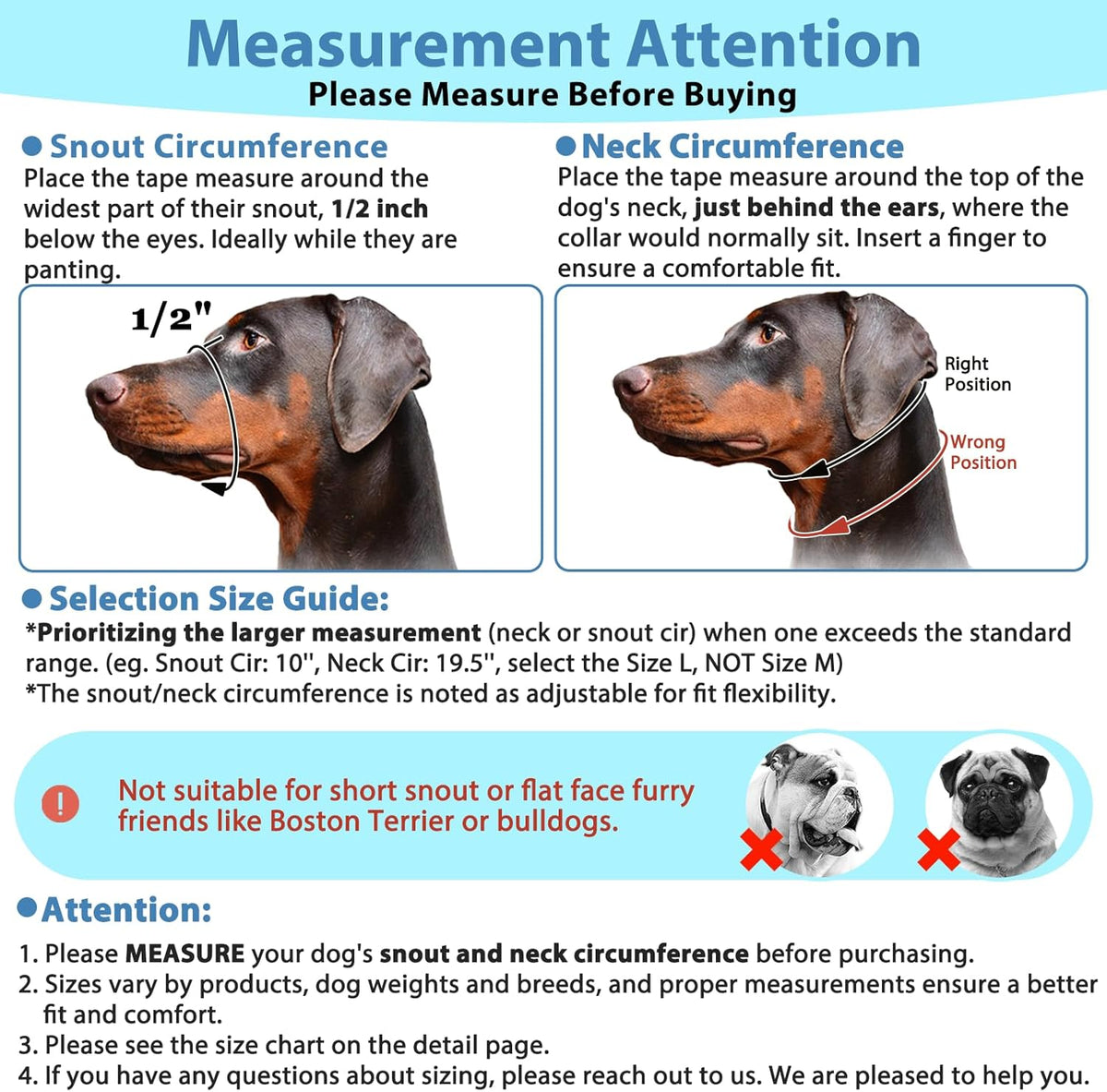 Soft Dog Head Collar, Patented Padded No Pull Training Head Halter – Essentials for Dogs - Black / M (Snout 8"-11") - image 3