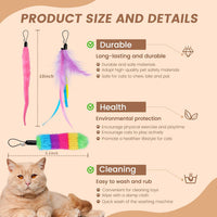 Upgraded 2.36 Inch Large Interactive Cat Toys Ball for Indoor Cats - multicolour - image 2