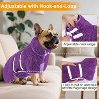 Unicorn Catcher Dog Bathrobe Super Absorbent Quick Drying Robe - Large / Purple - image 4