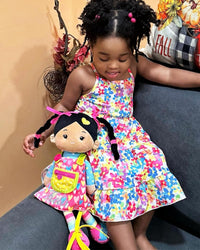 LeyaDoll 16 inch Montessori baby doll with buttons, zippers and laces - view 9