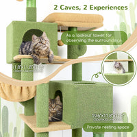 Globlazer Extra Tall Cat Tree Tower for Indoor Cats, F76 - Cactus / 76 inch - image 2