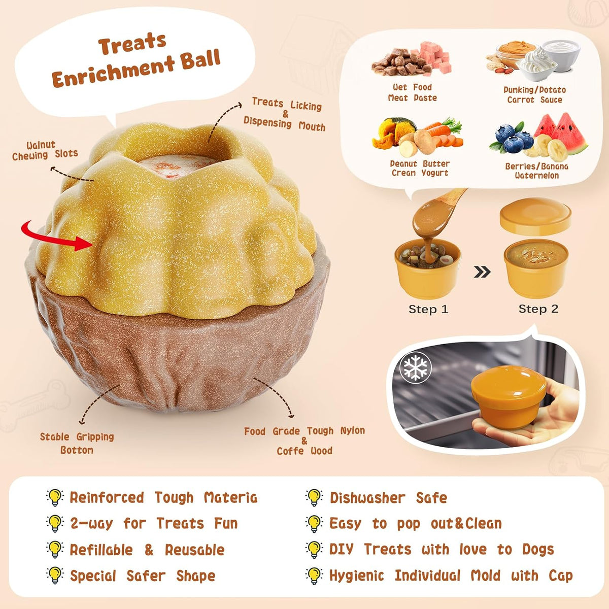 Dog Chew Toys for Aggressive Chewers - Coffe Wood - image 2
