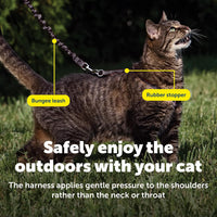 PetSafe Come With Me Kitty Harness and Bungee Cat Leash - Small (Pack of 1) / black/fawn - image 4