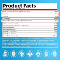 Calming Chews for Dogs – Calming Treats for Anxiety, Stress, Separation, Travel&Thunder, Relaxation & Focus Support with L-Theanine, Valerian Root, Chamomile & Ashwagandha, Chicken Flavor, 90Ct