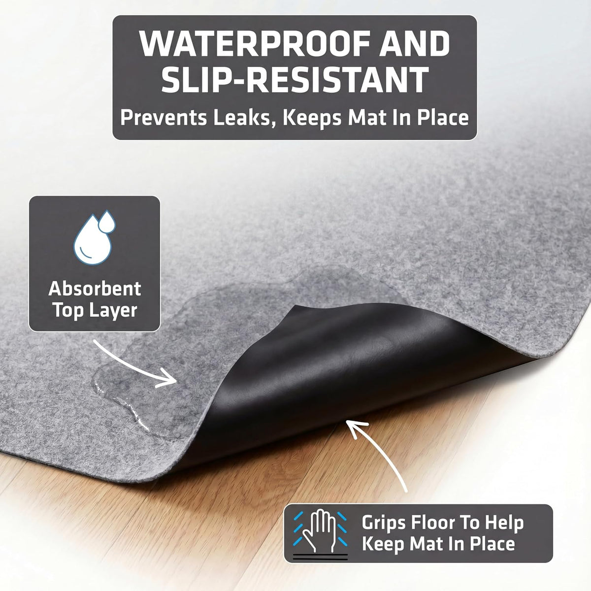 Drymate 2-Pack Washable Pee Pads for Dogs, 29x36 - 29" x 36" (2-Pack) / Light Grey - image 3