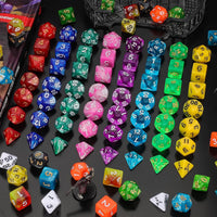 QMay 7 Sets Polyhedral Dice - 15 Colors (105pcs) - image 2